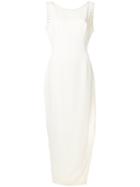 Versace Vintage Studded Slit Dress - White