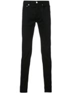 Givenchy Slim Fit Star Embroidered Jeans - Black
