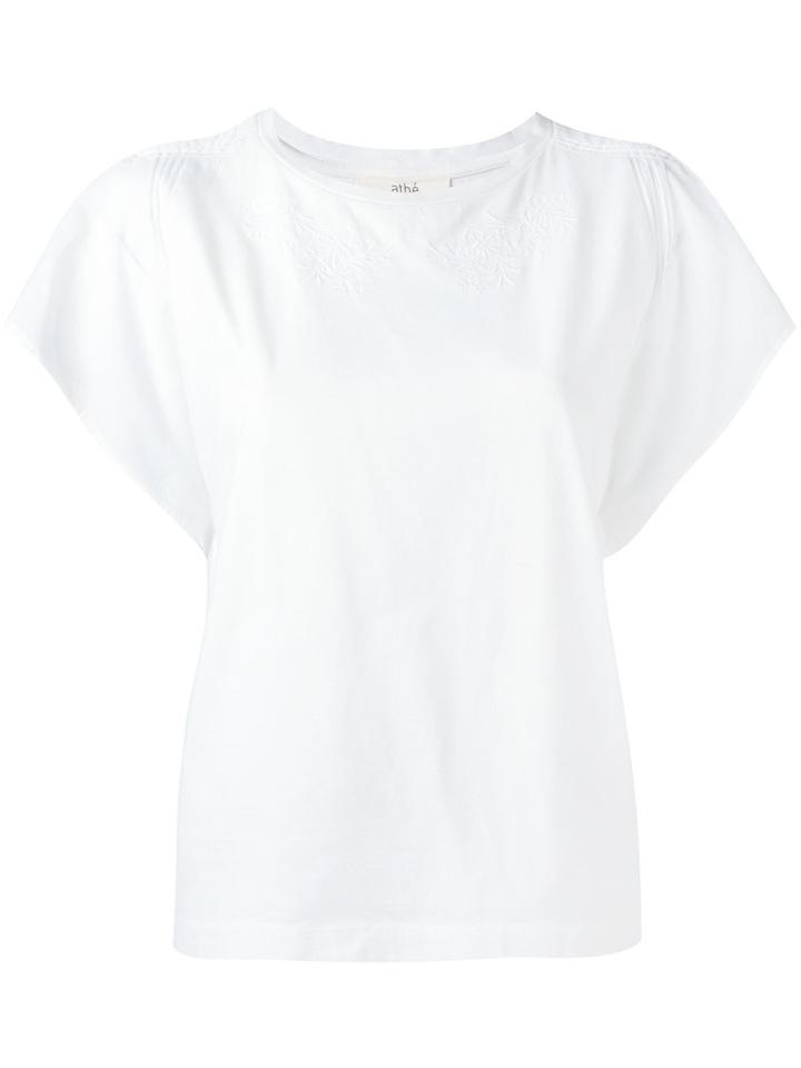 Vanessa Bruno Athé Wing Sleeve T-shirt, Women's, Size: Small, White, Cotton/polyester