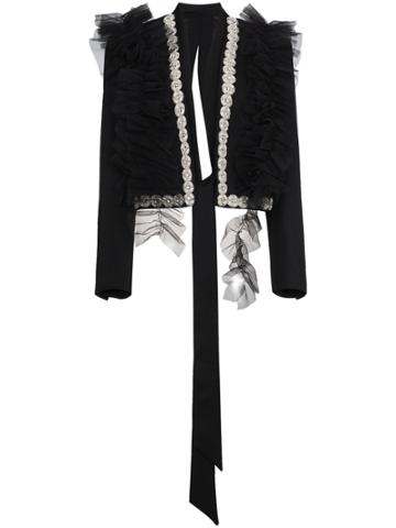 Blindness Embellished Wool Jacket - Black