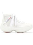 Alexander Wang Lace Up Hi-top Sneakers - White