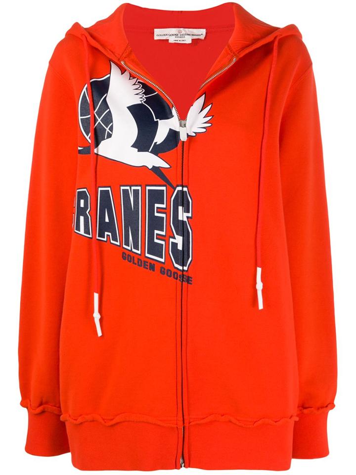 Golden Goose Cranes Logo Hoodie - Orange