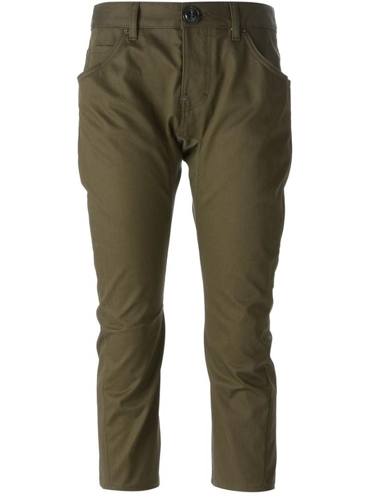 Dsquared2 Cropped Trousers, Women's, Size: 42, Green, Cotton
