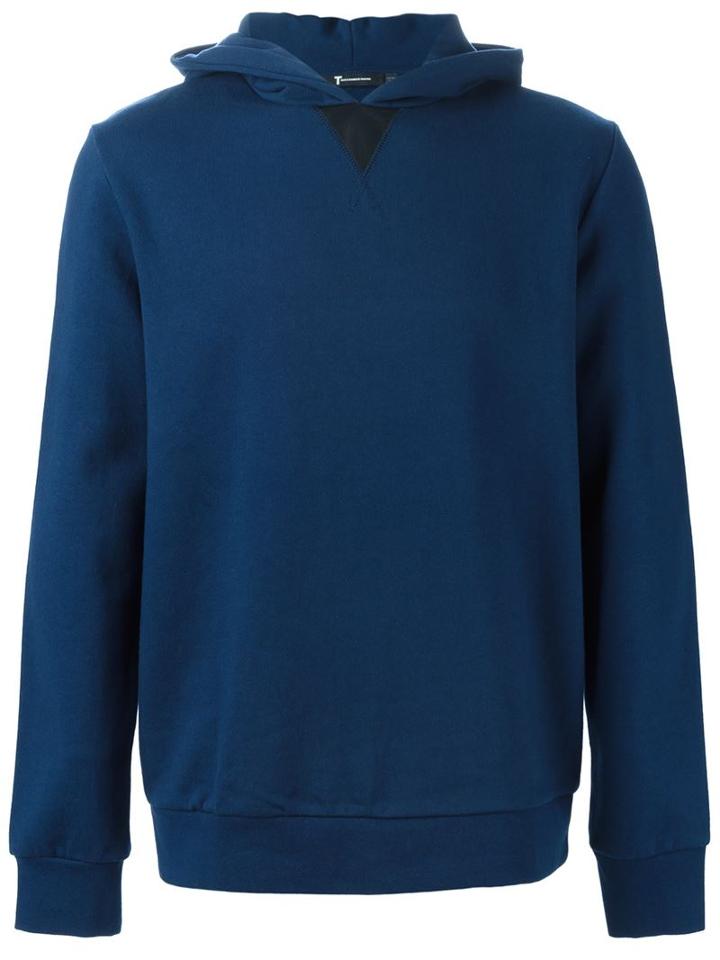 T By Alexander Wang Leather Detail Hoodie