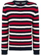 Mp Massimo Piombo Striped Chunky Sweater - Black
