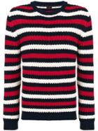 Mp Massimo Piombo Striped Chunky Sweater - Black