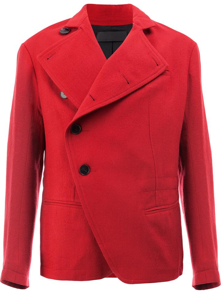 Haider Ackermann Off-centre Fastening Blazer - Red