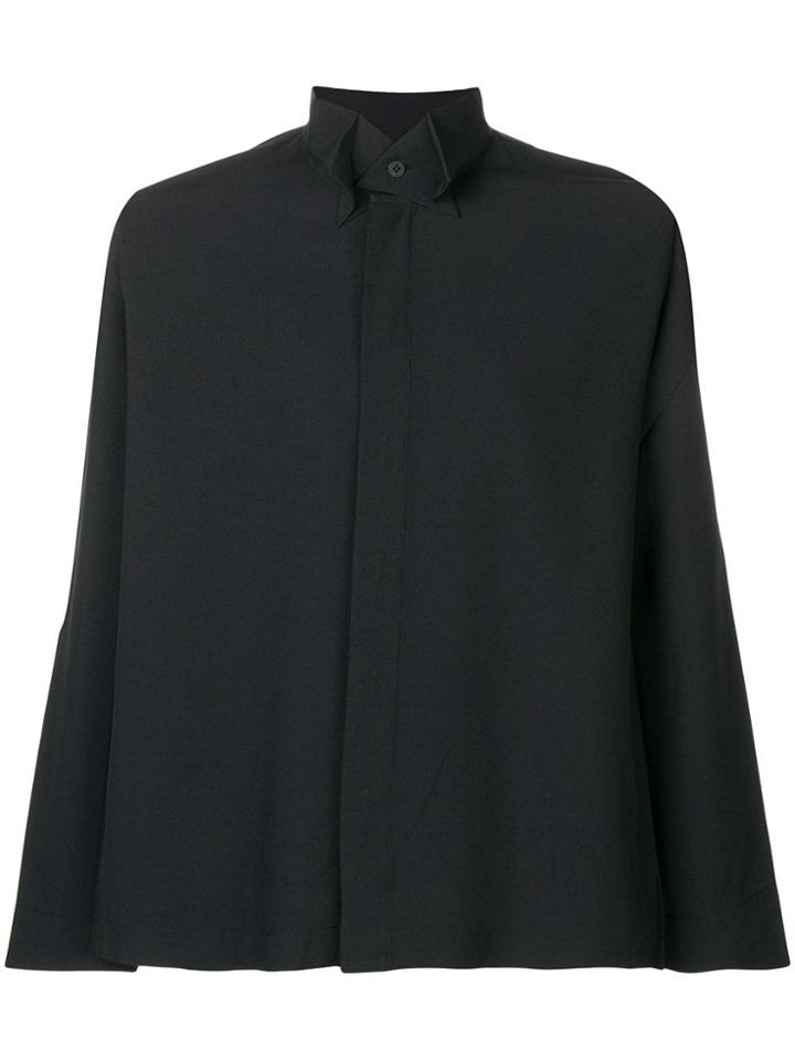 Issey Miyake Tailored Tuxedo Style Shirt - Black