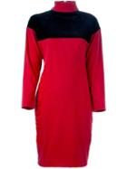 Jean Paul Gaultier Vintage Fitted Dress, Women's, Size: 44, Red, Cotton/spandex/elastane