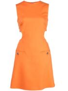 Sara Battaglia Cut Out Detail Dress - Orange