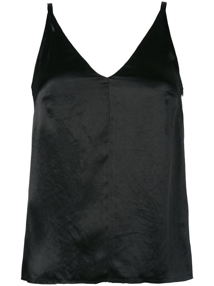 Golden Goose Deluxe Brand - Satin Camisole Top - Women - Acetate - S, Black, Acetate