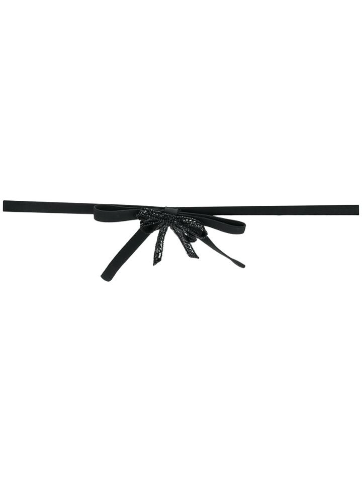 No21 Bow Detail Belt - Black