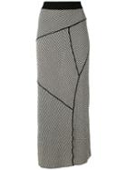 Alessandra Marchi - Striped Maxi Skirt - Women - Cotton - 42, Black, Cotton