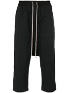 Rick Owens Cropped Drop-crotch Trousers - Black