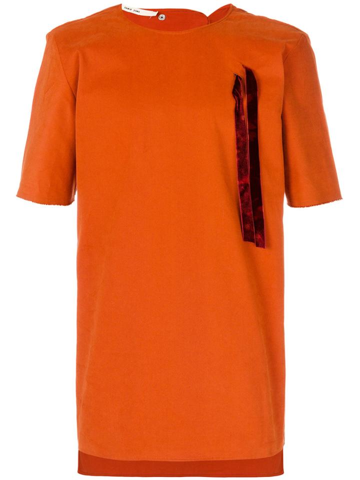 Damir Doma Ribbon Embellished T-shirt - Yellow & Orange
