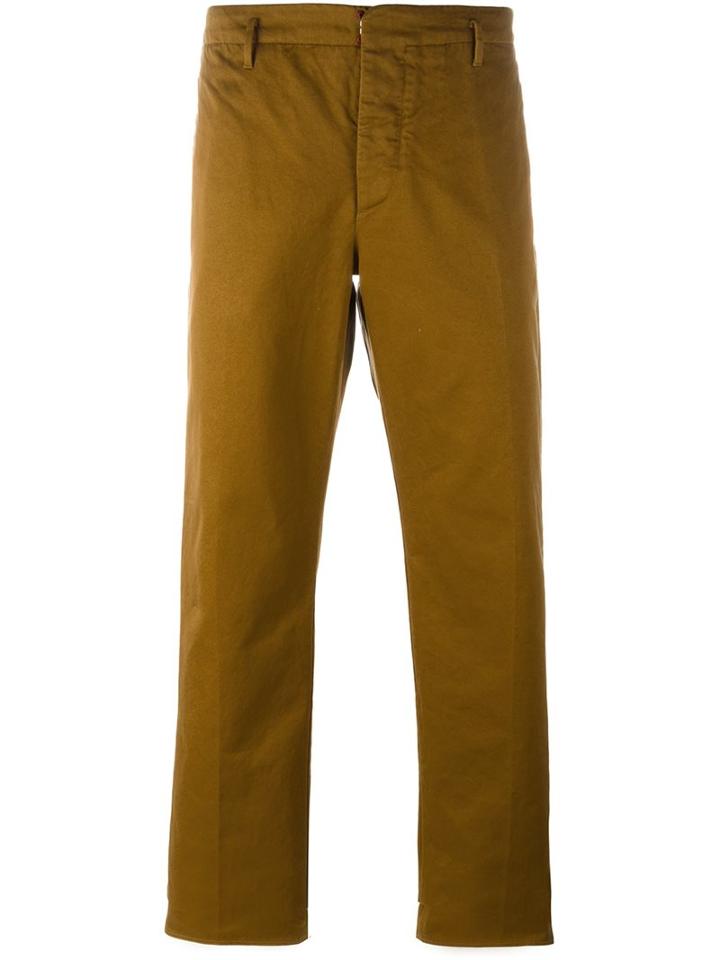 Incotex Classic Chino Trousers, Men's, Size: 48, Nude/neutrals, Cotton