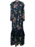 Liu Jo Floral Print Lace Trim Dress - Blue