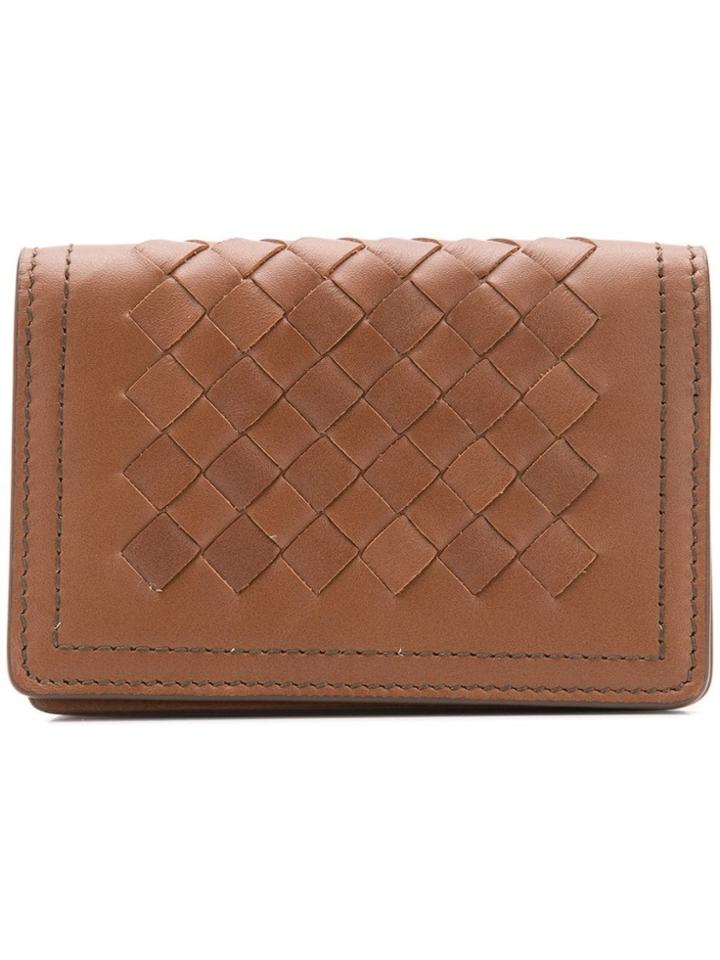 Bottega Veneta Intrecciato Leather Cardholder - Brown