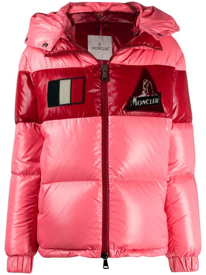Moncler Logo Patch Puffer Jacket - Pink