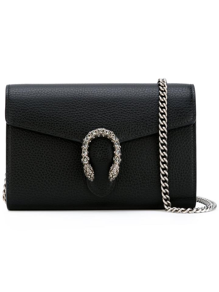Gucci - Dionysus Shoulder Bag - Women - Calf Leather/metal/glass - One Size, Black, Calf Leather/metal/glass