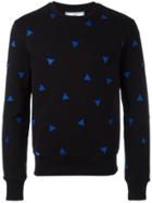 Ami Alexandre Mattiussi Sweatshirt With Triangle Embroidery - Black