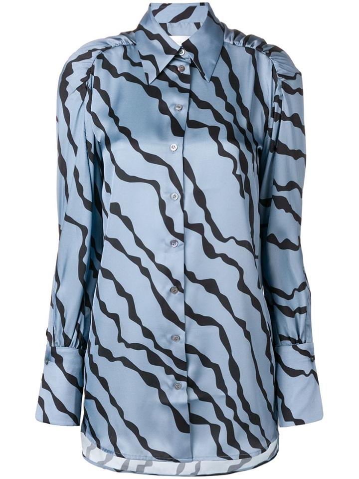 Victoria Victoria Beckham Long-sleeve Fitted Shirt - Blue