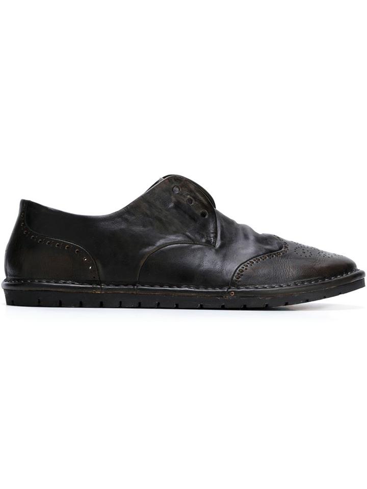 Marsèll Laceless Brogue Shoes, Men's, Size: 42.5, Brown, Calf Leather/leather/rubber