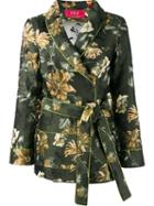 For Restless Sleepers Floral Pattern Wrap Blazer