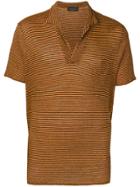 Roberto Collina Striped Polo Shirt - Orange