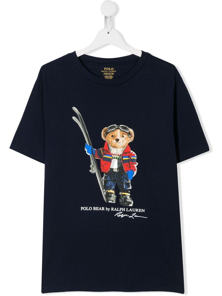Ralph Lauren Kids Teen Teddy Bear Ski T-shirt - Blue