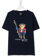 Ralph Lauren Kids Teen Teddy Bear Ski T-shirt - Blue