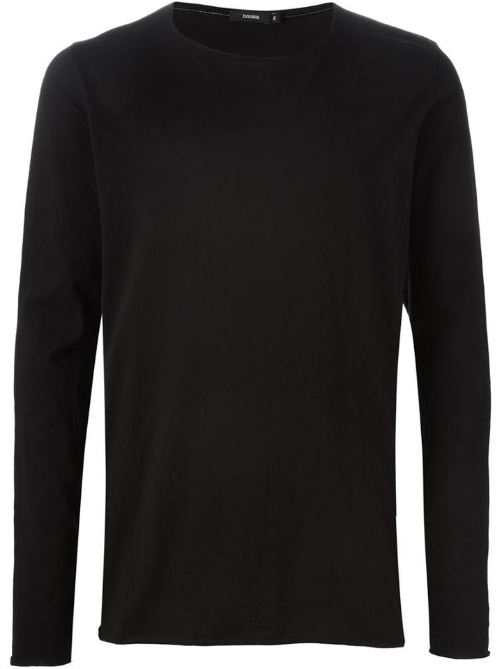 Bassike Long Sleeve T-shirt, Men's, Size: Medium, Black, Organic Cotton