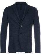 Harris Wharf London Tweed Two Button Blazer - Blue