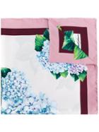Dolce & Gabbana - Hydrangea Print Scarf - Women - Silk - One Size, Pink/purple, Silk