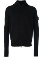 Stone Island Knit Hoodie, Men's, Size: Large, Black, Wool