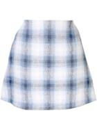 Reformation Donna Plaid Skirt - Blue