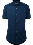 Michael Kors - Short-sleeve Shirt - Men - Cotton/spandex/elastane - S, Blue, Cotton/spandex/elastane