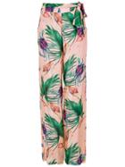 Brigitte Printed Wide Leg Trousers - Pink & Purple