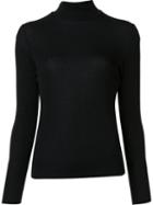 Frame Denim 'le Fitted' Turtleneck Pullover, Women's, Size: Small, Black, Silk