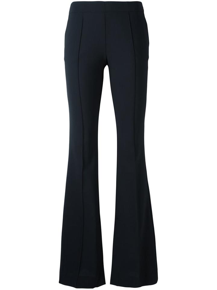 Erika Cavallini Flared Trousers, Women's, Size: 42, Black, Spandex/elastane/acetate/viscose/virgin Wool
