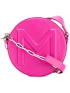 Mugler - Round Crossbody Bag - Women - Leather - One Size, Women's, Pink/purple, Leather