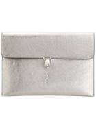 Alexander Mcqueen Skull Clutch - Silver