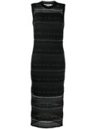 Mcq Alexander Mcqueen Patterned Knit Midi Dress - Black