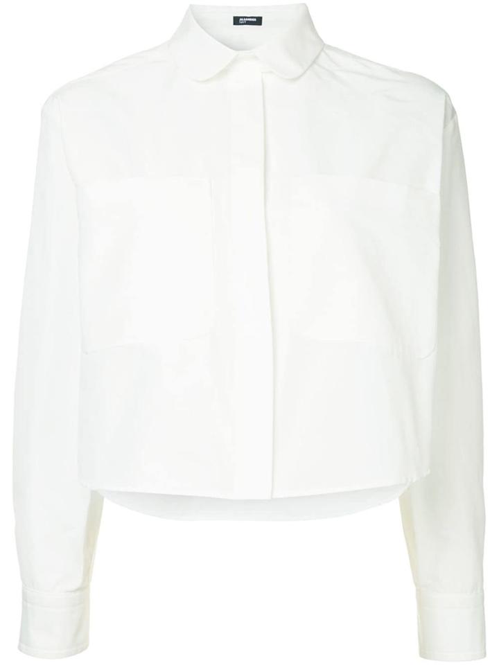 Jil Sander Navy Boxy Technical Shirt - White