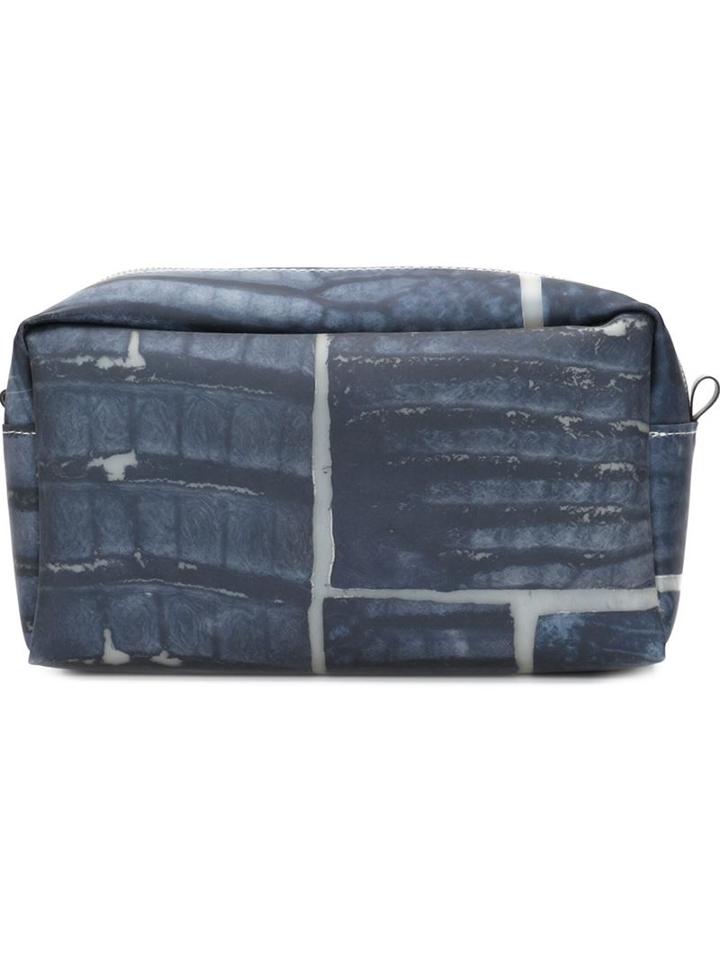Luisa Cevese Riedizioni Patchwork Make-up Bag, Blue, Rubber