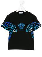 Young Versace Printed T-shirt, Boy's, Size: 8 Yrs, Blue