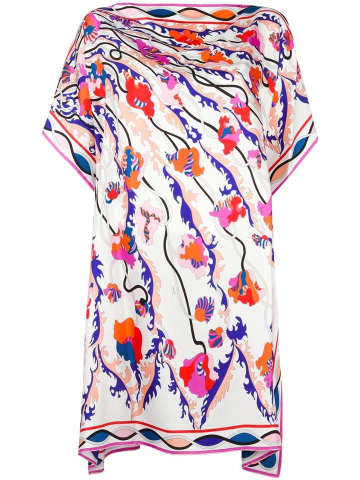 Emilio Pucci Floral Print Tunic, Women's, Size: 42, Silk