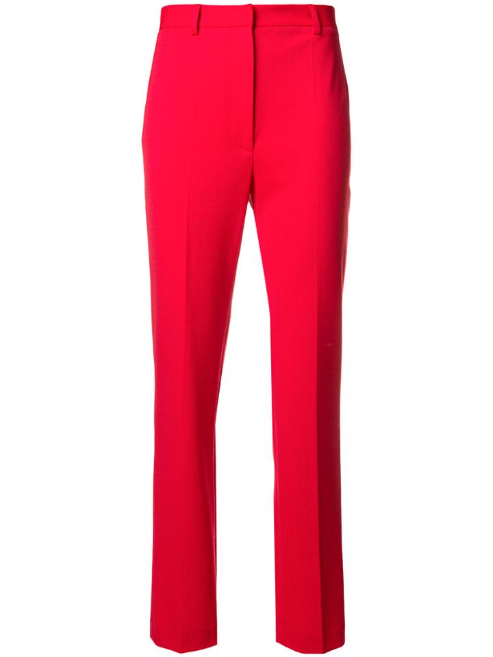 Hache High Waist Cigarette Pants - Red