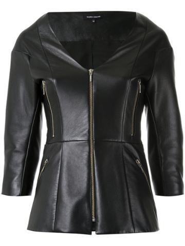 Gloria Coelho - Leather Jacket - Women - Leather - 40, Black, Leather