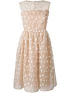 Si-jay Sheer Flower Embellished Dress